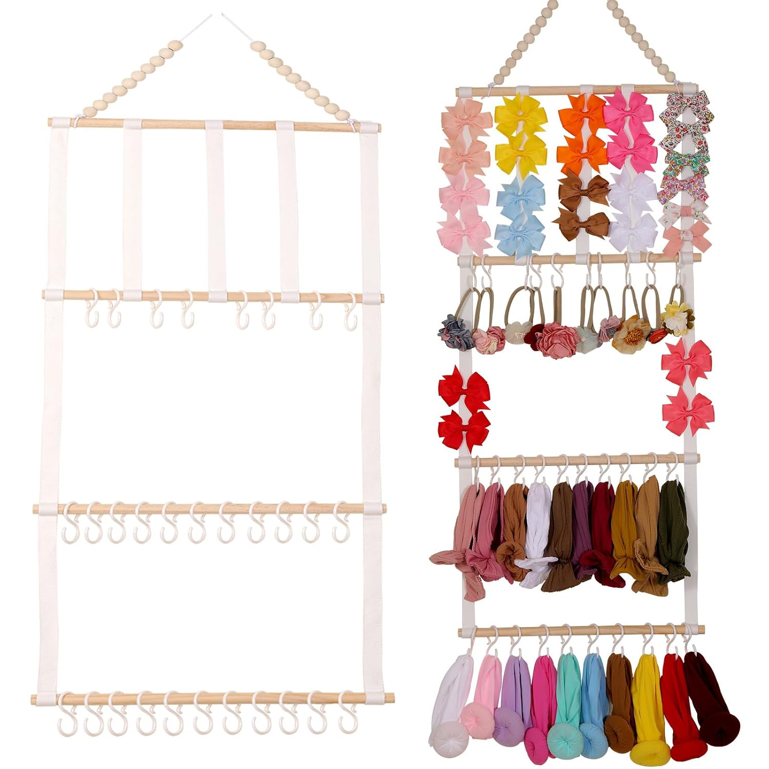 YOcity Headband Holder for Girls Baby Headband Organizer Head Bands Hair Accessories Display Organizer Wall Hanging Decor for