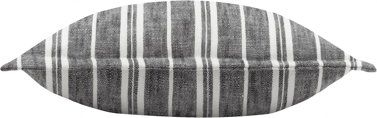 Yard Hebble Striped Throw Pillow Cover (50cm x 50cm) (Black)