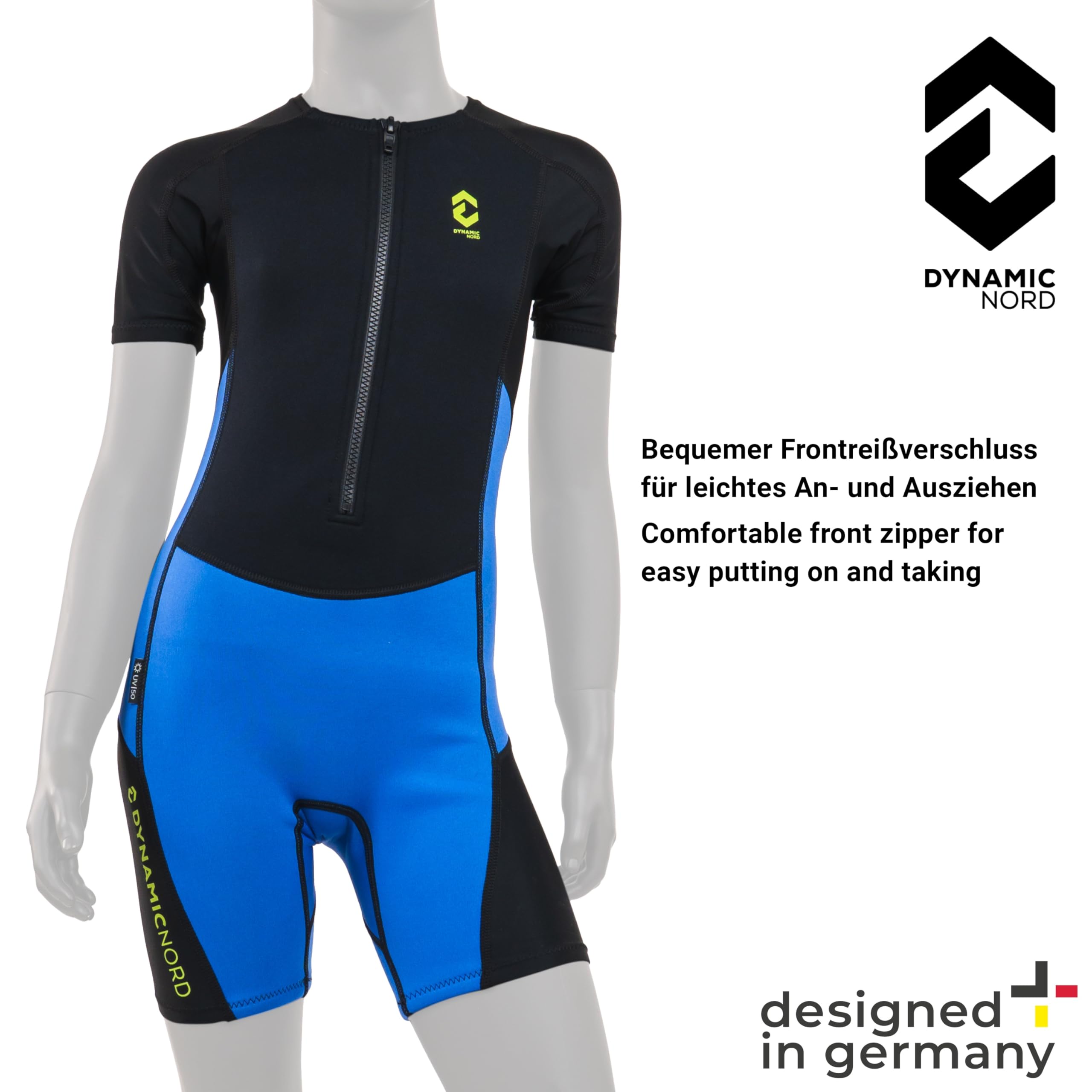 Muta Shorty 2 mm per bambini neoprene - Progettata in Germania - Muta da 2 mm con Lycra per protezione dal freddo e dal sole, muta, costume da bagno, Protezione Termica e UV per Nuoto