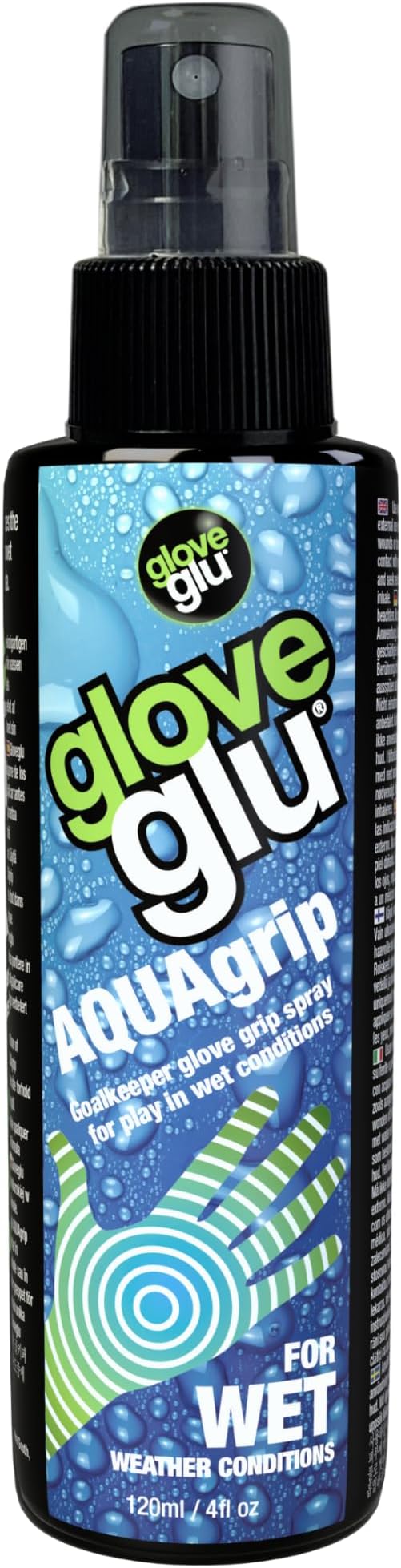 gloveglu AQUAgrip Goalkeeper Glove Spray 120ml - Perfect For Goalkeeping Gloves in Wet Conditions