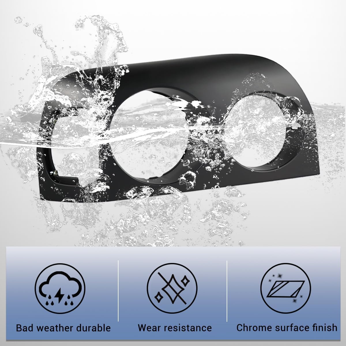 Chrome Headlights Bezel Cover Compatible with Freightliner Century 2004-2015 Pair Set Front Headlamp Bezel Case (Pair Paint-Old)