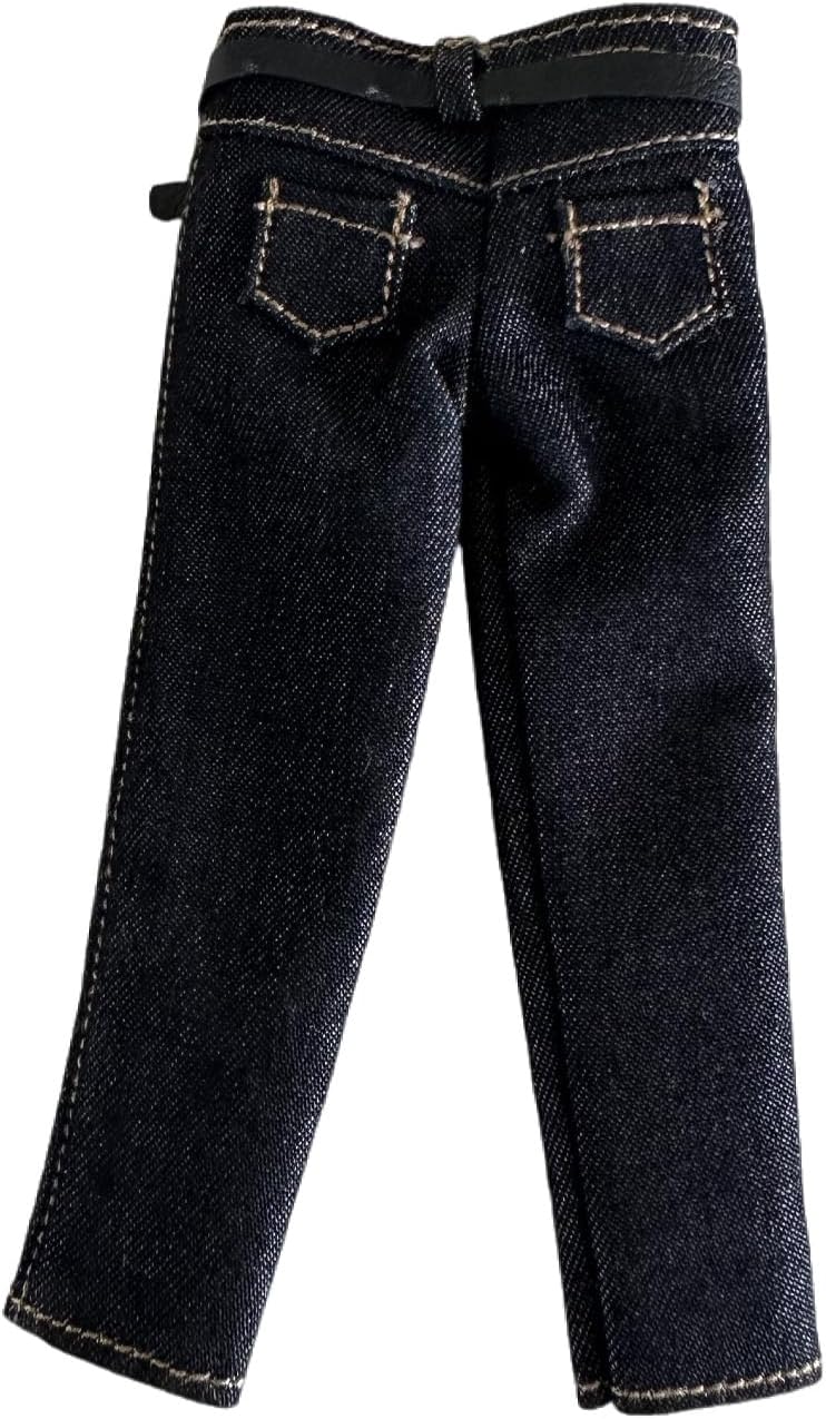 1/12 Action Figure Clothes,Straight Pants for 6" Male Action Figures,1:12 Scale Action Figure Jeans (Straight Pants-Black)