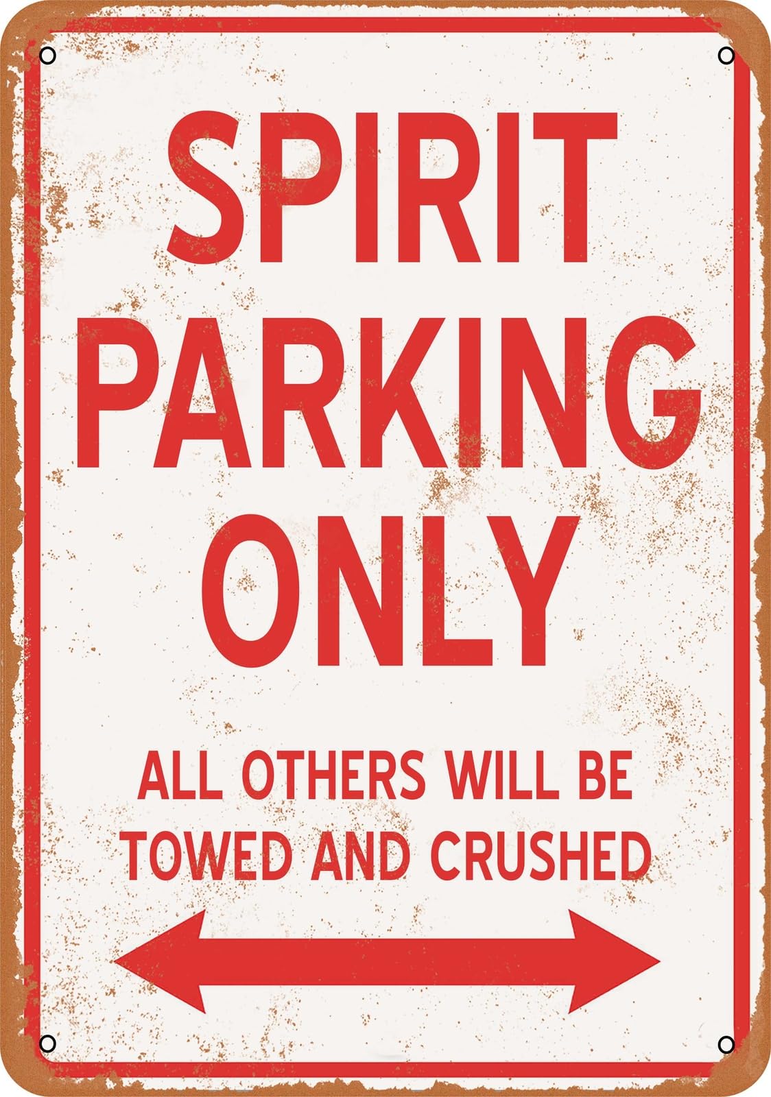 Metal Sign - SPIRIT PARKING ONLY - Vintage Look home decor