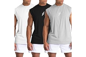 Double Alpha Men's Performance Tank Tops: Breathable Mesh Fabric, Ultimate Comfort for...