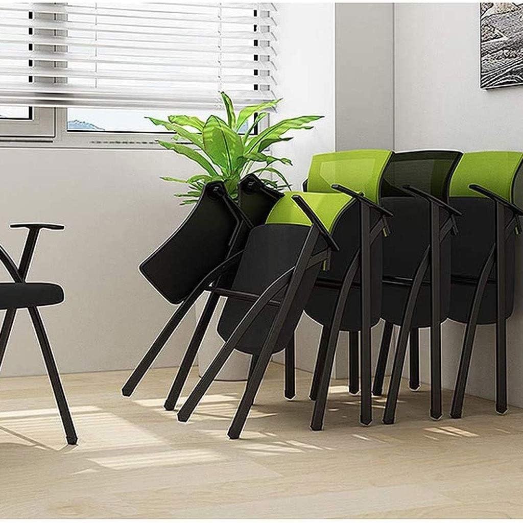 Folding Chairs, Restaurant Chair Garden Loungeng Steel Metale Fabric Padded Office Computer Back Rest(Gray)/Grey