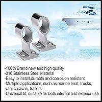 Vista 2 de Base de tubo de barco resistente de 60°, 2 unidades, acero inoxidable 316 de 22/0.984 in, rieles marinos para yates