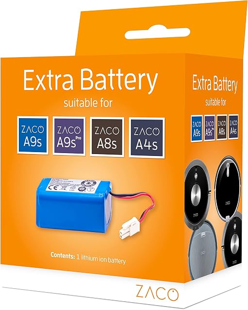 ZACO Oryginalny akumulator Li-Ion Replacement Battery A-Series kompatybilny z odkurzaczami ZACO A4s, A8s, A9s, A9sPro, Bateria