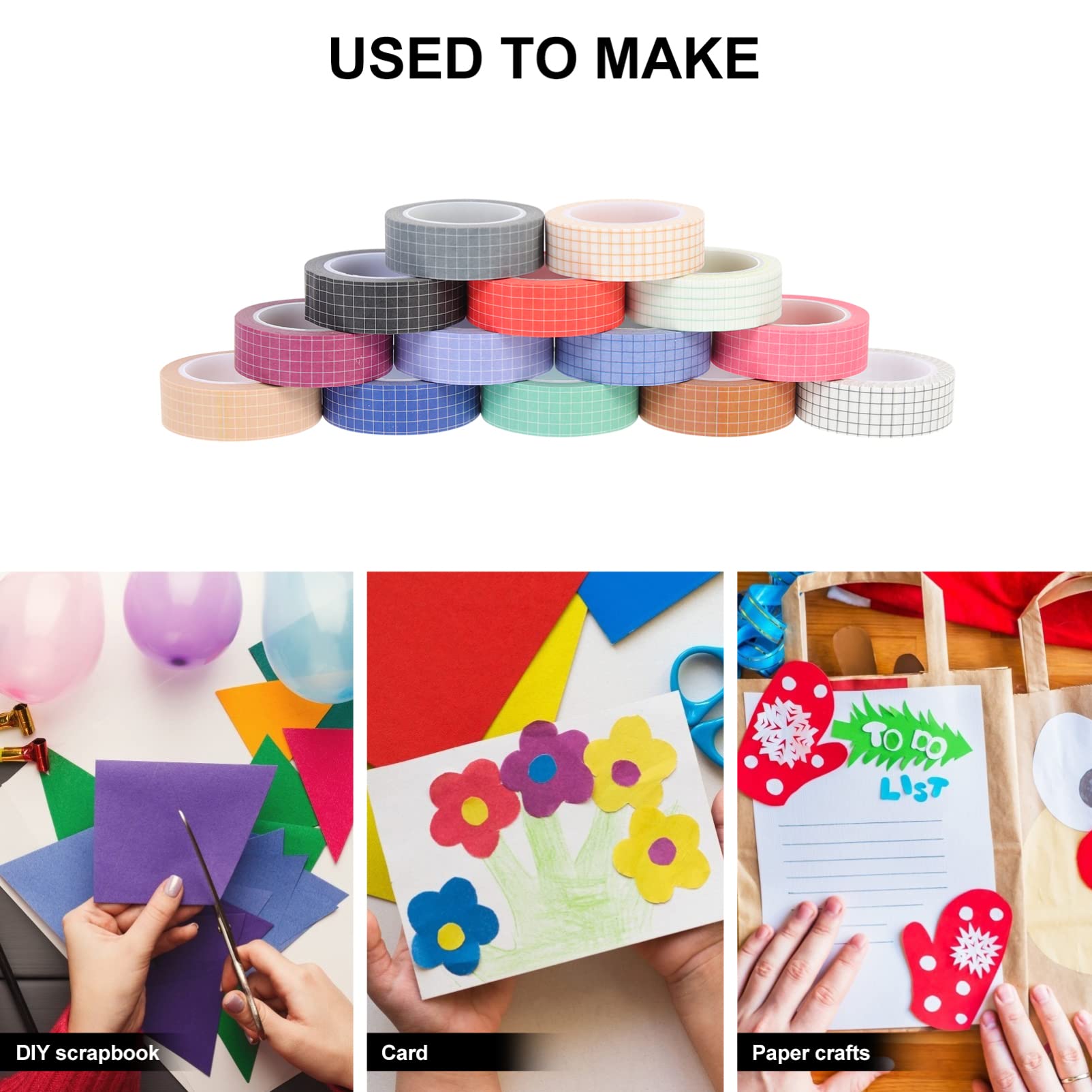 NUOBESTY 28rollos Cinta De Washi Tape Diseño Para Manualidades y Scrapbooking Para y Álbumes