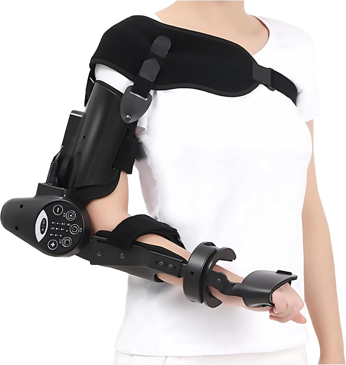 Electric Elbow Joint Rehabilitation Device,Elbow Brace Arm Exerciser,Wireless Intelligent Control Precisely Control The Extension,Flexion Angle,for Stroke Hemiplegia Patients Left