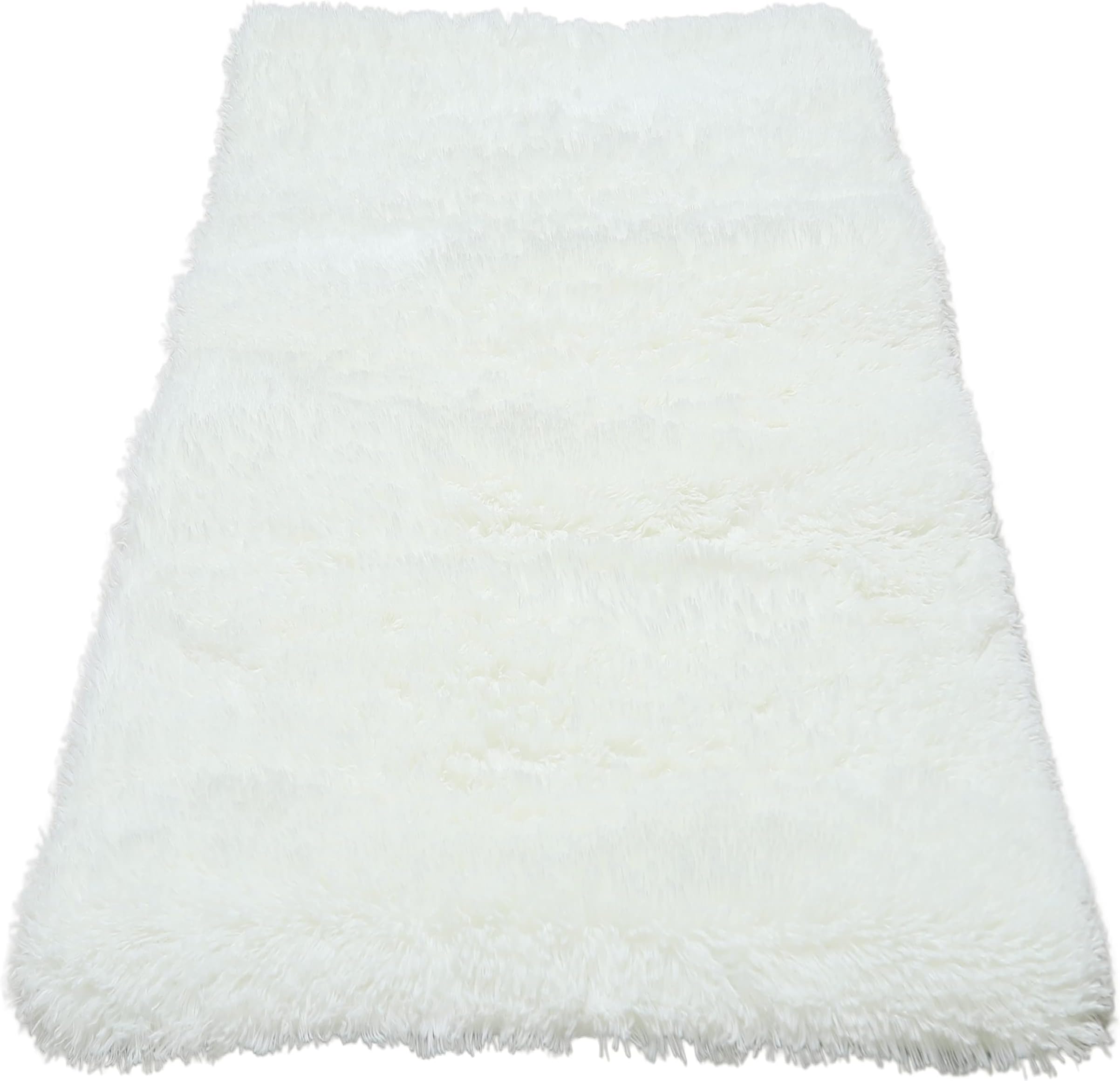 Soft Area Rug [Size-80x120 cm] | Shaggy Rug | Soft Touch Hardwearing Rug for Hard Surface Floor, Color - White