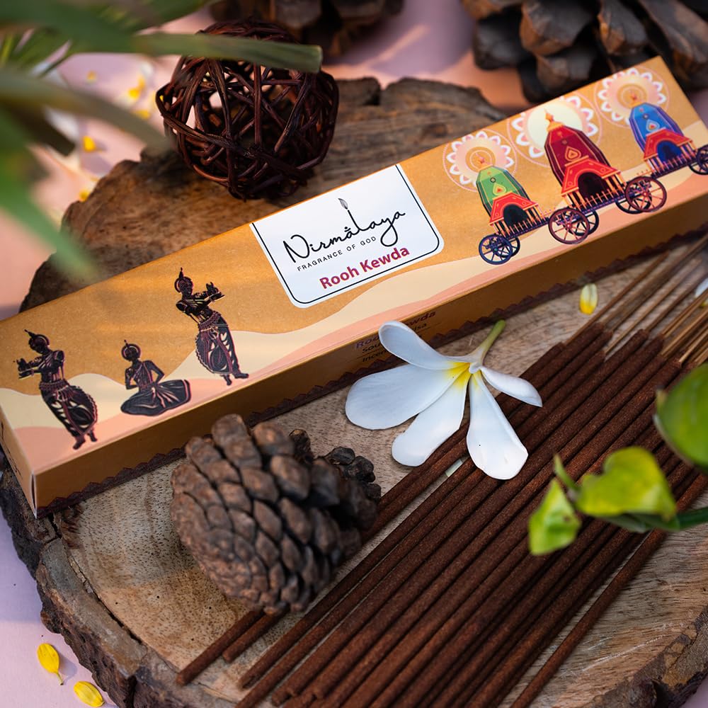 Nirmalaya 100% Natural Rooh Kewda Incense Sticks Agarbatti - 40 Sticks