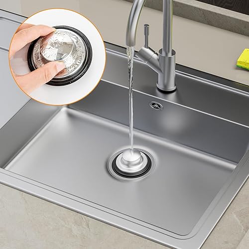 Miniatura 7 de Tapón para fregadero de cocina y colador de drenaje para fregadero de cocina, colador de drenaje y cubierta de drenaje para fregadero de cocina,