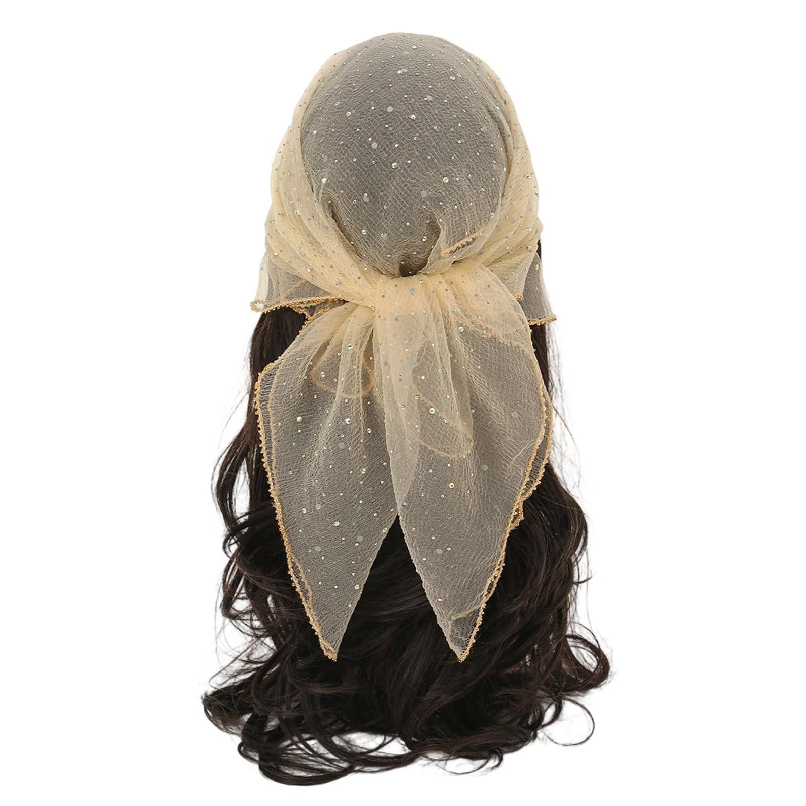 MICFENY Sparkling Gemstones Embellished Head Wrap Multiple Ways To Wear For Her Stylish Daily Wear