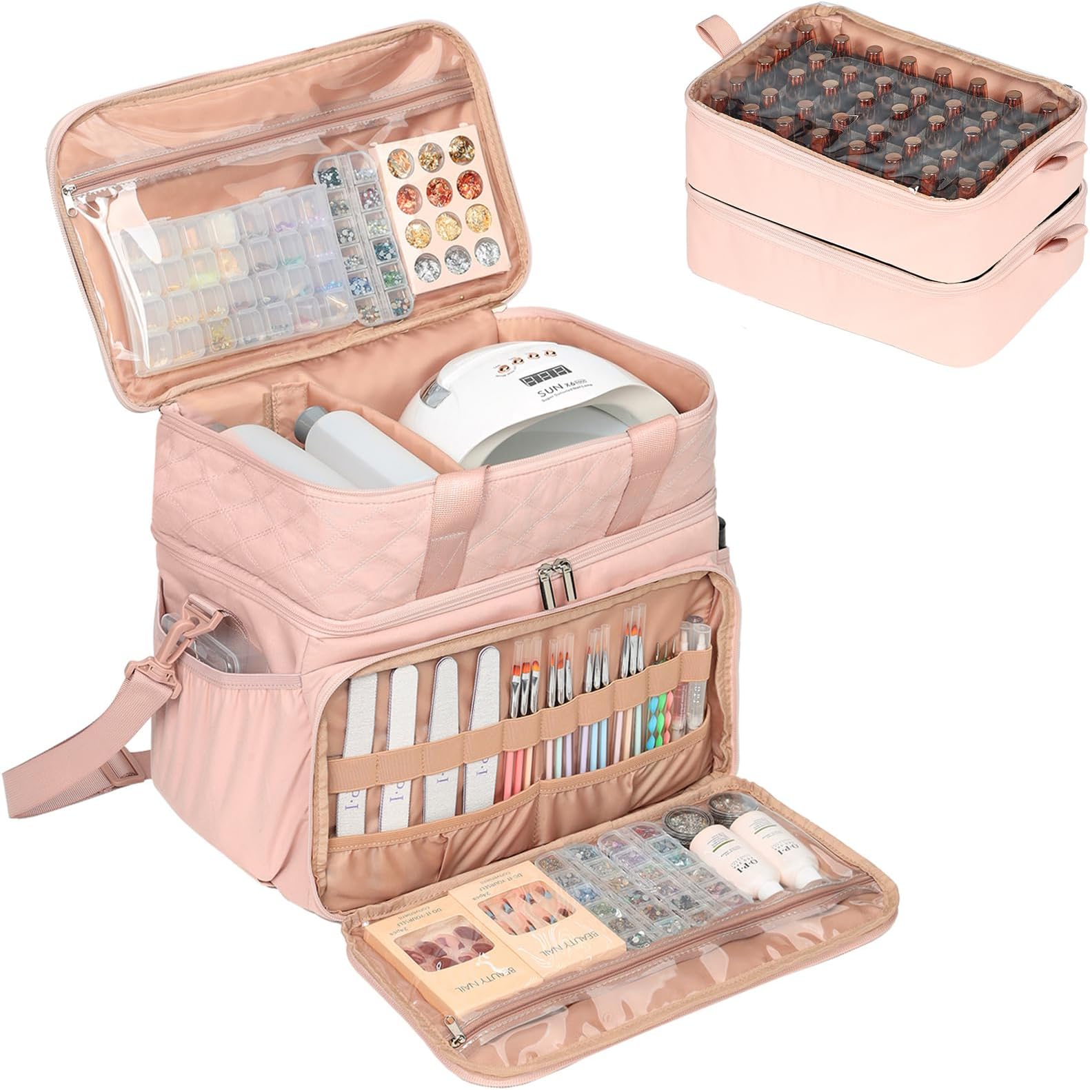 VOFIpremiAm Nail Polish Organizer Fits 1 Nail Lamp and 30