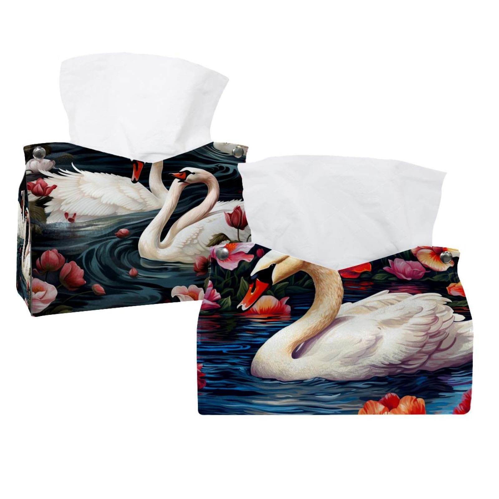 Porte-mouchoirs cygne stable et esthétique pour mouchoirs en boîte