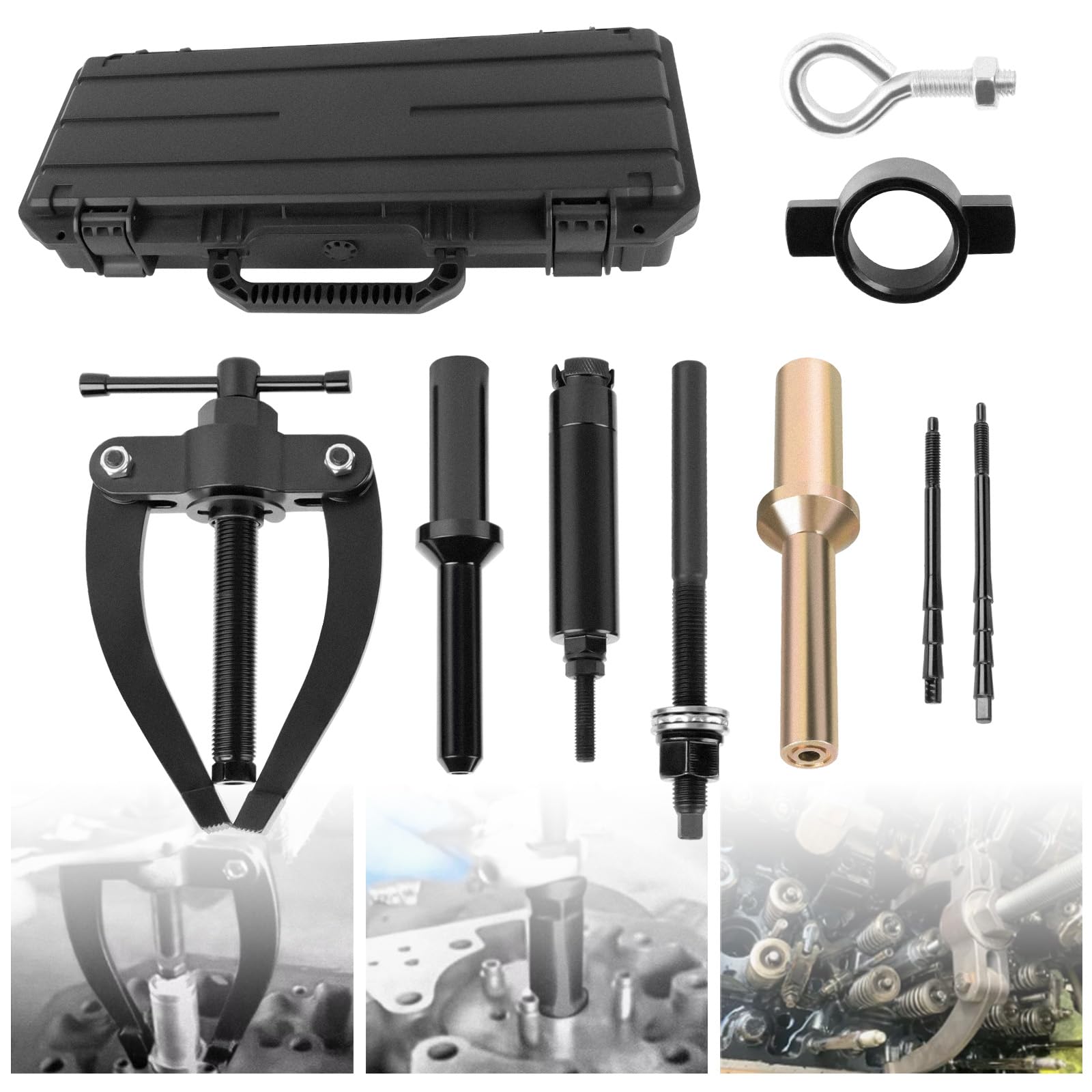 JUSNBASR 88800387 Injector Nozzle/Cup/Sleeve/Tube Remover Installer Tool Kit Compatible with Volvo Truck D16 D13 D11 Engine, Mack Truck MP7 MP8 MP10 Engine Replace 9986174, 88800196