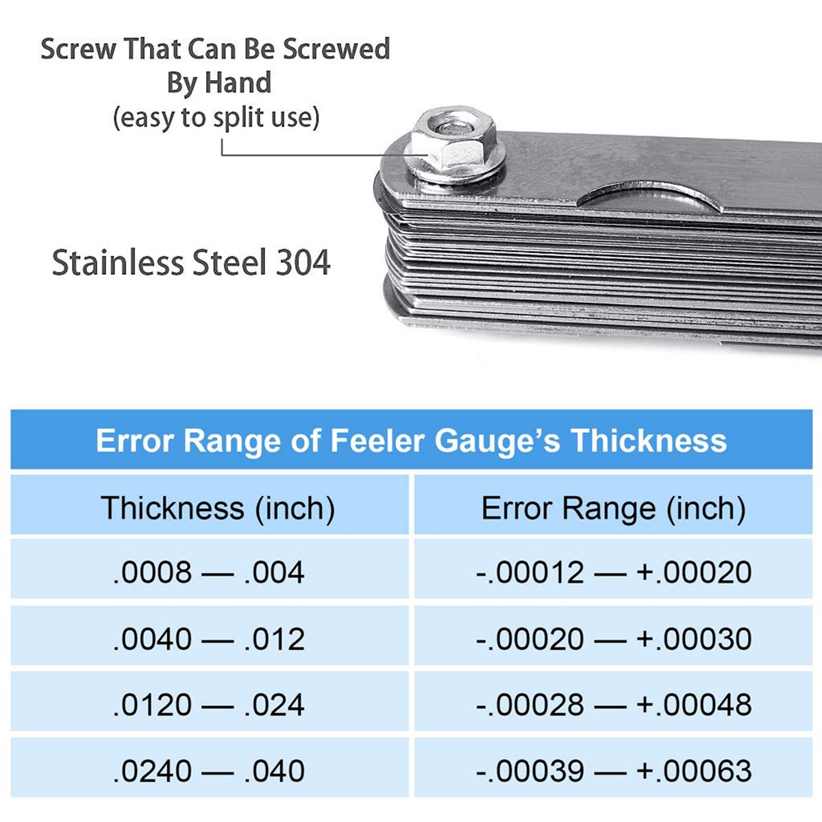 RuiJOTWAT 32-Blades Feeler Gauge Imperial Metric Guitar String Height Tool Measuring Luthier Tool - Image 4