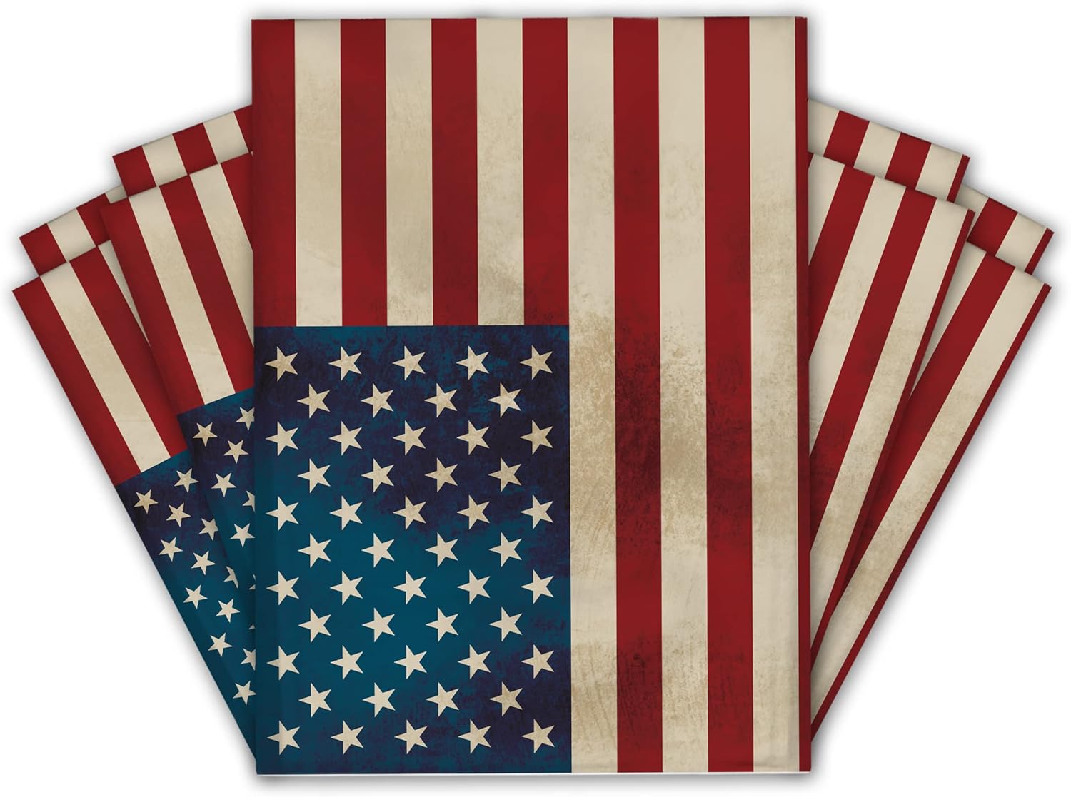 10x13 (100) Fourth of July Mailers - 4th of July Polymailers - Rustic American Flag Summer Designer Poly Mailers Waterproof Self Sealing Shipping Envelopes Premium Printed Bags For Small Businesses
