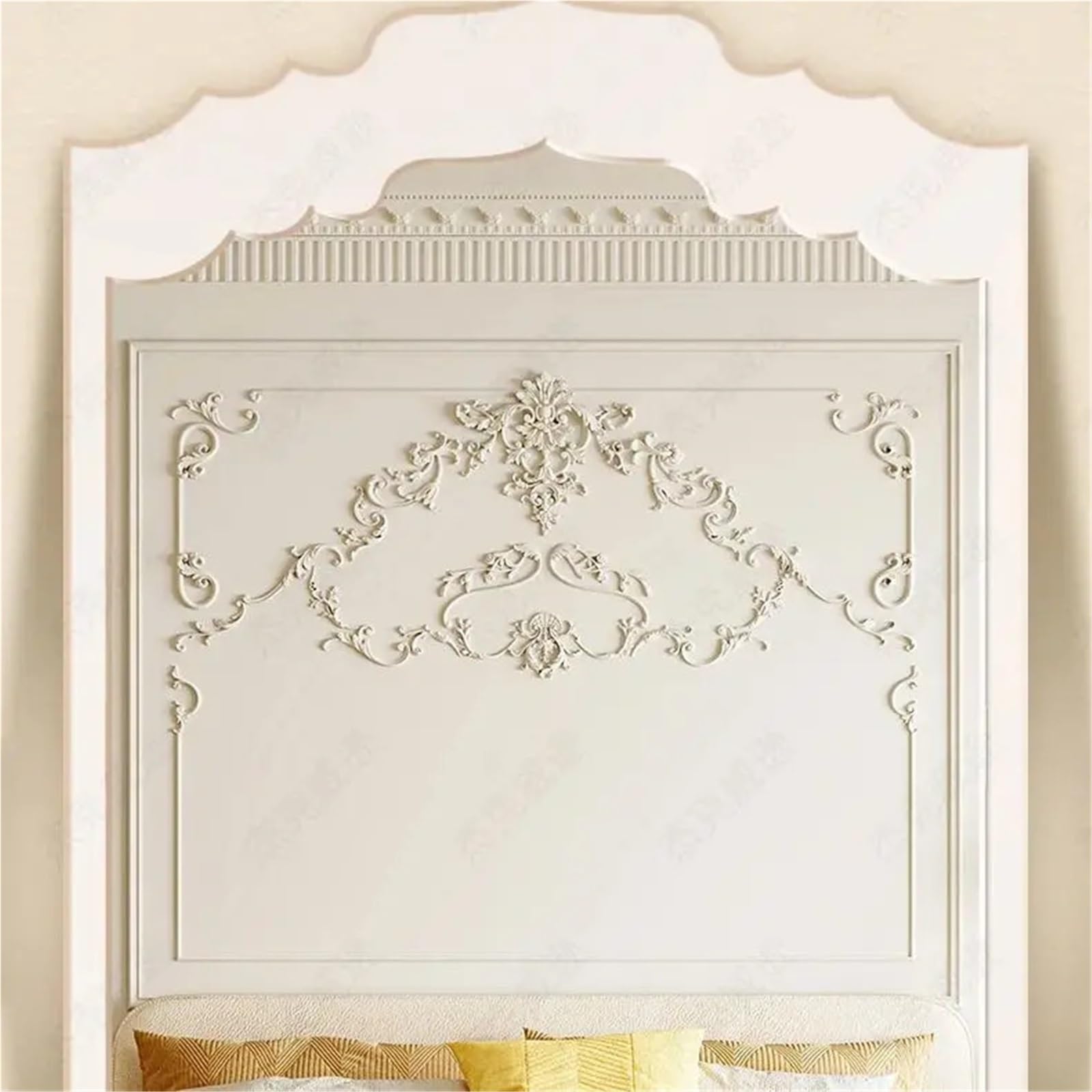 Stili multipli Decorazione della casa Soffitto in PU Profili for facciate continue Modanatura degli angoli parete angolare cornice(20.7x10.4cm)