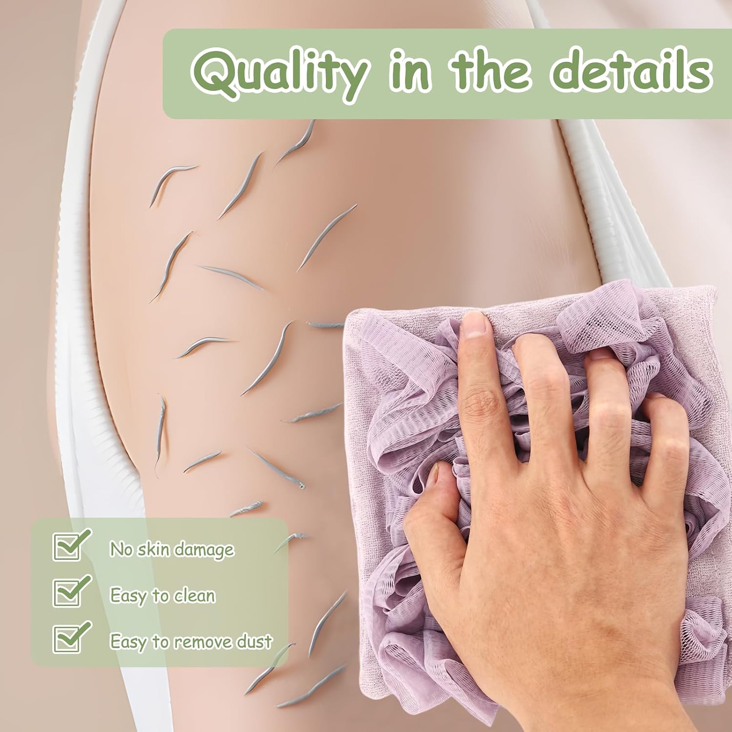 5 PCS Soap Bar Loofah, 2 in 1 Loofah Cloth, Remove the Cuticle, Clean and Smooth Skin, Suitable for Bath Shower
