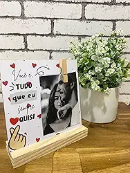 Porta Retrato Foto Polaroide Dia dos Namorados Decoração Mesa Presente Dia dos Namorados - Dorama