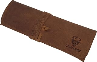 GERMANUS Leather Pencil Case Strap - Made in EU (Wild Brown)