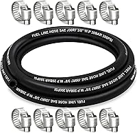 Vista 16 de Manguera de línea de combustible de 1/2 pulgada de ID, manguera de combustible de 10 pies, manguera de línea de combustible NBR J30R7.