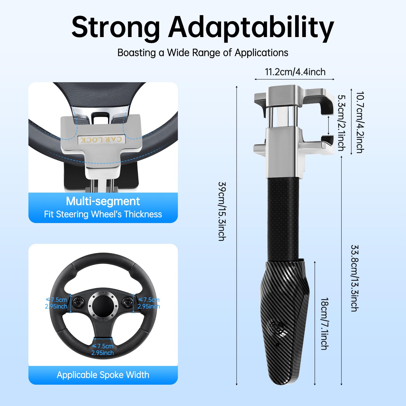 Allarme Antifurto Per Volante Auto Blocco Volante Pedale Auto Blocco Blocco Blocco Strumenti Sicurezza Blocca Barra Auto Blocco Codice Combinazione Acciaio Universale Protezione