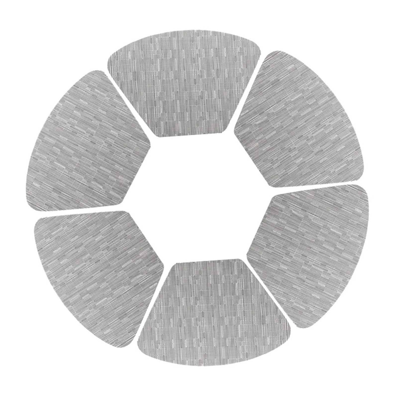 Accessoires cuisine napperons kaki en forme de coin et tapis vinyle tisse
