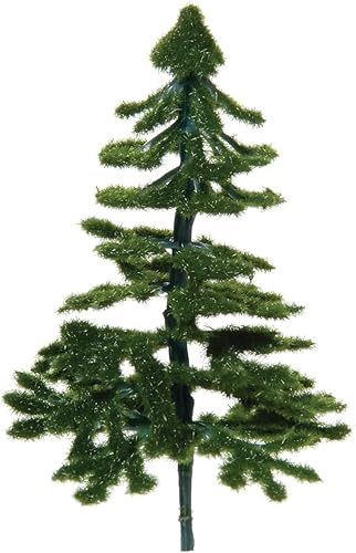 DaricePlantilla para grabar en relieve 3700262-Pack Diorama Árbol de Navidad de fibra óptica con en polvo y hojas aterciopeladas 4-Inch