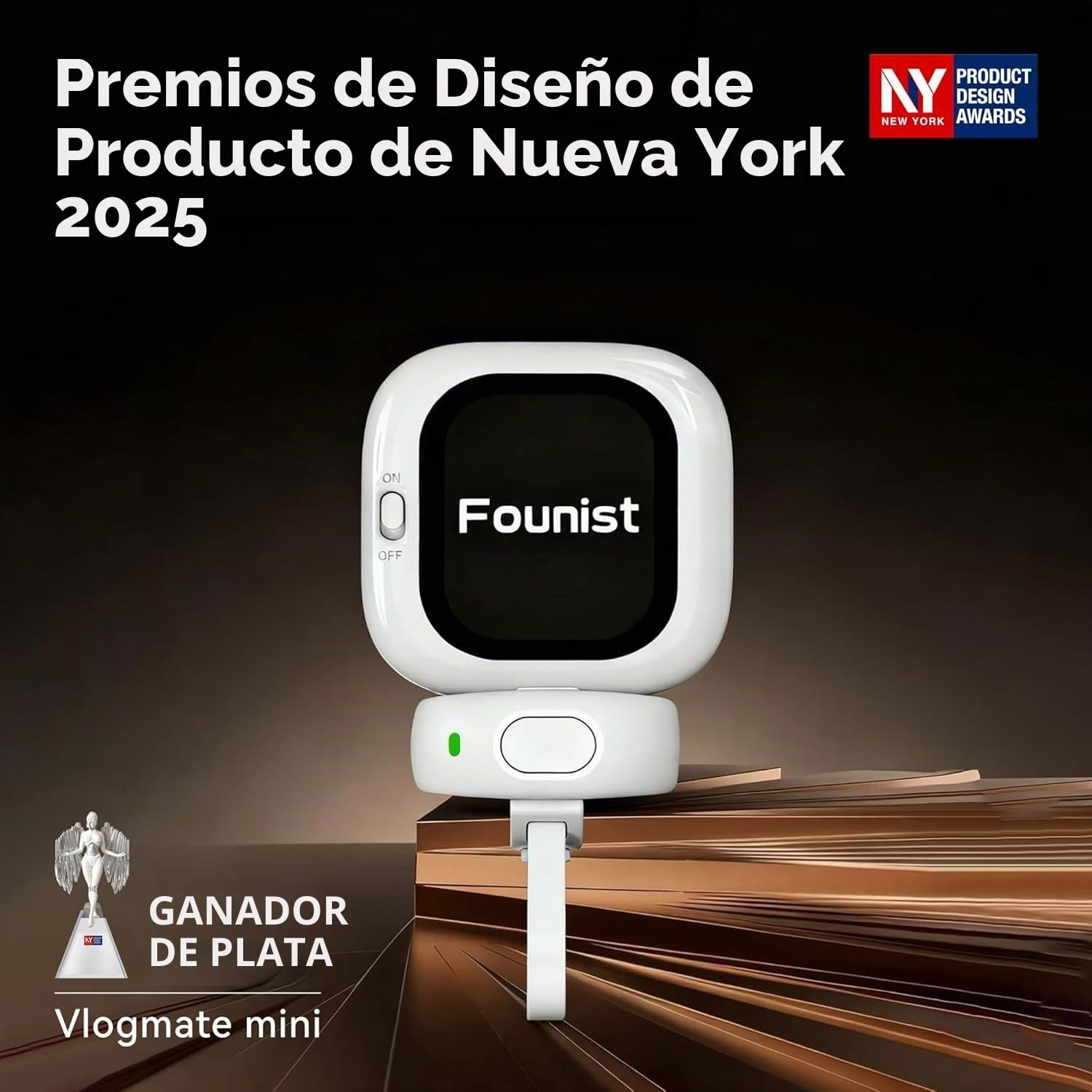 Vlogmate Mini Vlog Selfie Monitor Pantalla, Soporte de teléfono Clip Mount para la cámara trasera Selfies/Vlogging/Live/TikTok