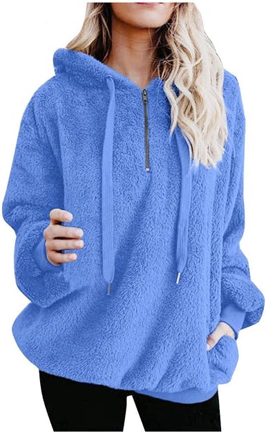 HUIHAIXIANGBAO Womens Sherpa Pullover 