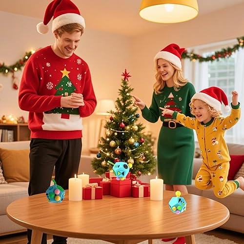 Miniatura 15 de Cubo de juguetes para ansiedad, cubo de descompresión de 12 caras, alivia el estrés y la depresión ansiosa con autismo para niños y adultos