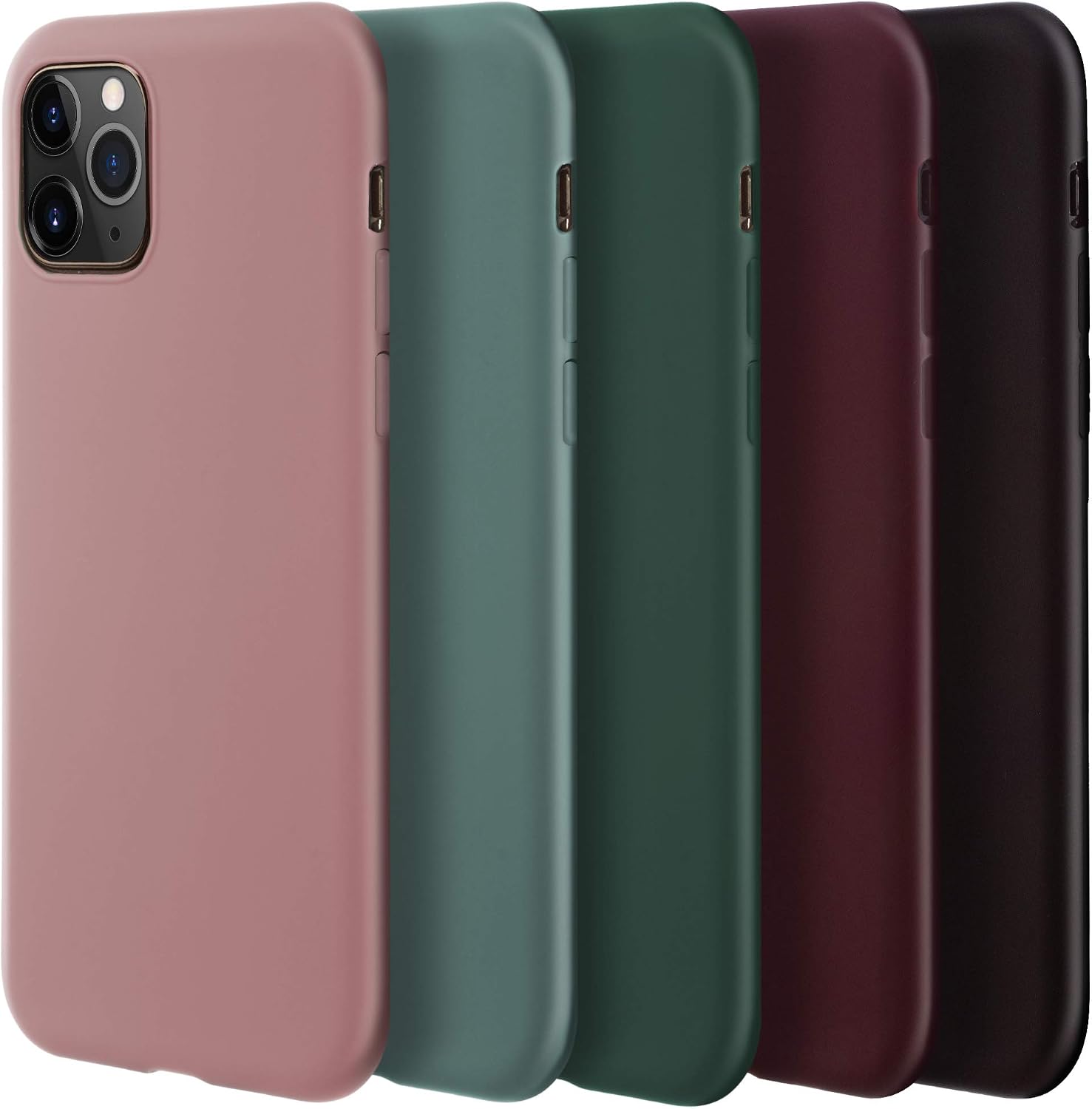 Moozy Minimalist Series Silicone Lightweight Case for Xiaomi Redmi Note 9, Black