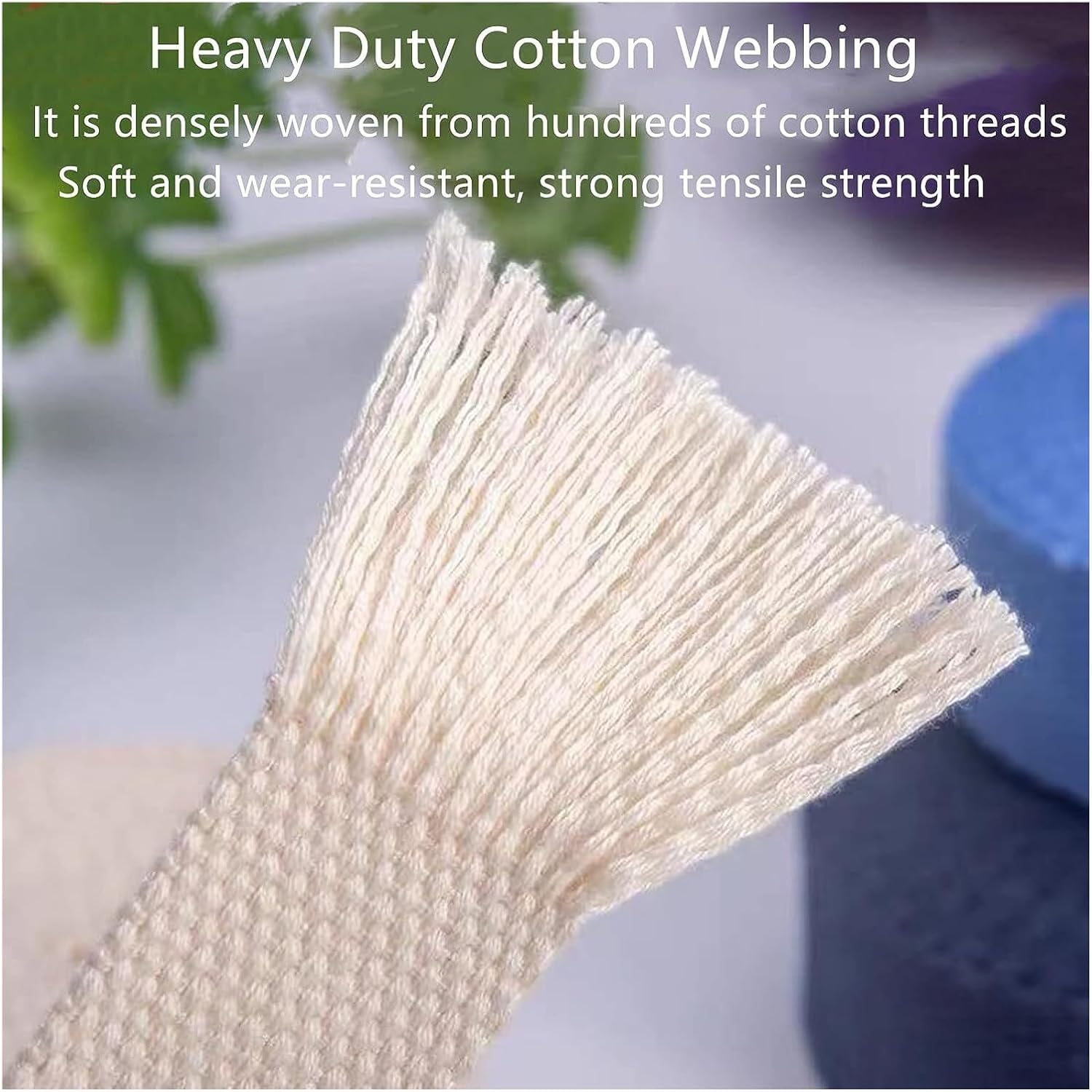 コットンリボン、ウェビングストラップテープ、バッグ用コットンウェビングストラップ20mm、バックパック、リュックサック、荷物貨物スト