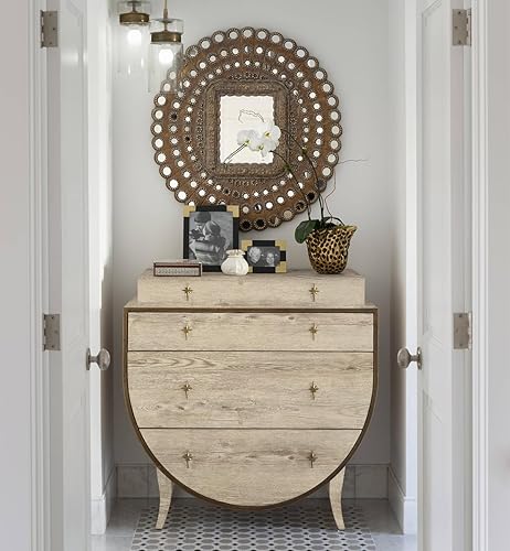 Miniatura 3 de Papel de contacto de grano de madera marrón claro de 118 x 17.7 pulgadas, papel tapiz de madera sintética para despegar y pegar, extraíble,