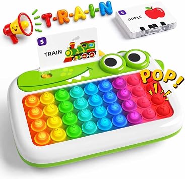 POP&Spelling ABC Numbers Letter Toddler Learning Toys,Screen-Free Interactive Educational Sensory Toys,Incluedes 118 Words Perfect for ON THE GO/ Pre-School/Kindergarten