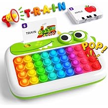 POP&Spell Sensory ABC Toddler Learning Toys,Screen-Free Interactive Talking Flash Cards Toys for Kids ,Literacy Manipulatives for Preschoolers,Includes 118 Words Perfect for on the go