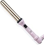 L'ANGE HAIR Ondulé Titanium Curling Wand , Outils Chaud Professionnels Curling Fer 1.25 Salon d'Inch Hair Les baguettes pour les vagues de plage Hair Courroie de Curler pour frisottis, boucles de lasting (Blush 32 MM)