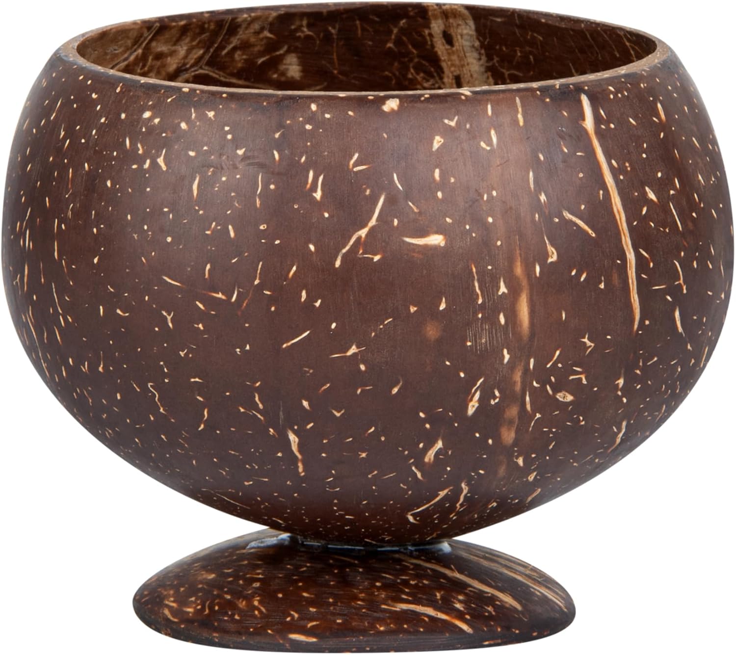 Restaurantware Coconut Shell Cup 10 Count 10 Ounce Handmade Coconut Cocktail Bowl Unique Drinkware Tiki Bar Style Brown