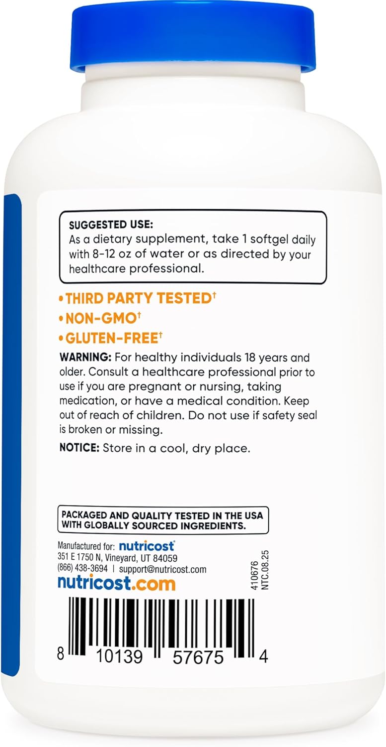 Nutricost Phosphatidylcholine (420mg) 120 Softgels - GMO-Free, Gluten-Free
