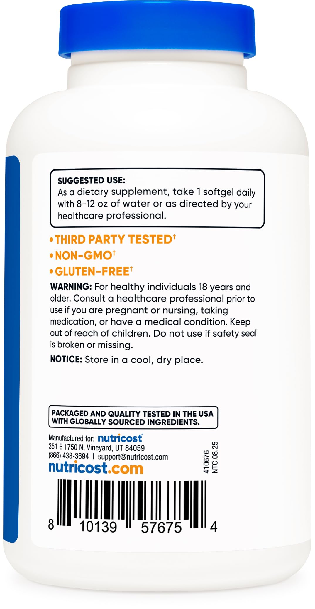 Nutricost Phosphatidylcholine (420mg) 120 Softgels - GMO-Free, Gluten-Free — Amazon image 4
