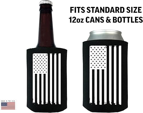 Miniatura 3 de Rogue River Tactical Juego de 2 fundas plegables para botellas de latas y bebidas con la bandera de Estados Unidos