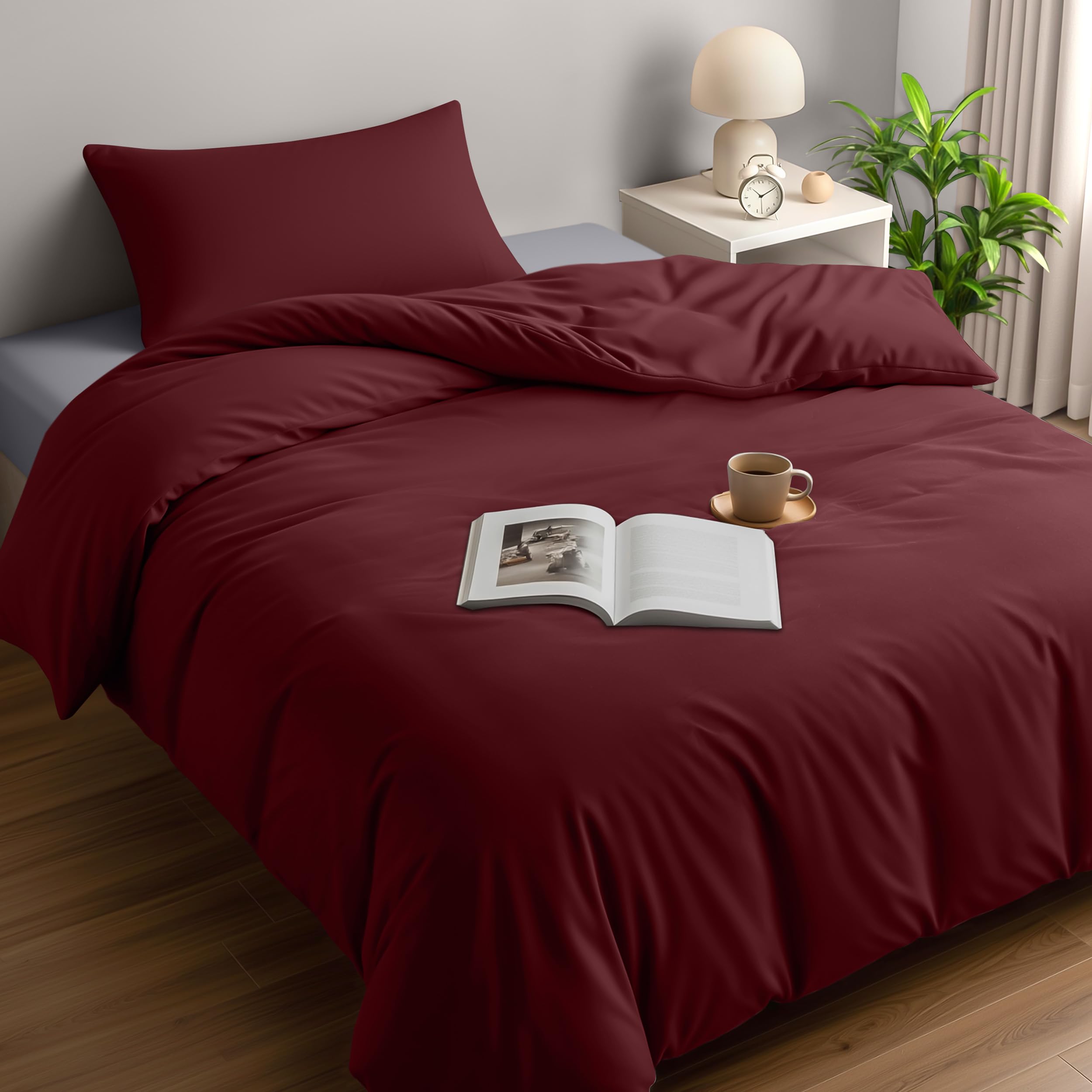 Utopia Bedding Duvet Cover Double - Soft Microfibre Polyester - Bedding Quilt Cover Set, with Pillow cases (Grey) — view 25