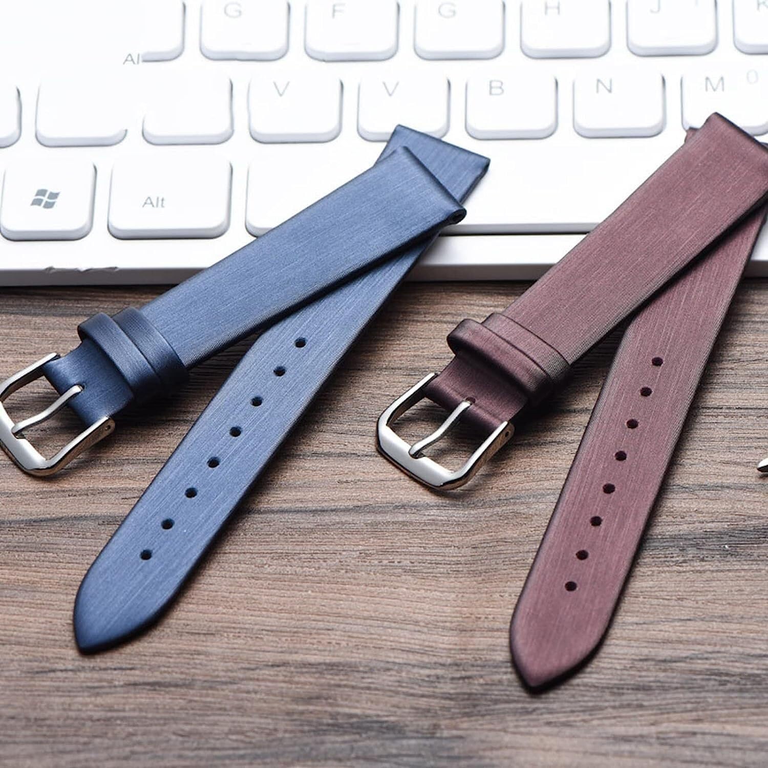 Bracelet De Montre En Cuir Brossé - Remplacement élégant, Plusieurs Couleurs Et Largeurs De 6 à 32 Mm