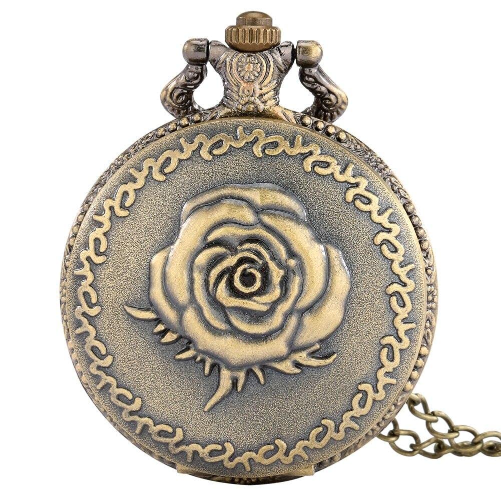 RainSound Unisex-Adult Metal Rose Flower Vintage Pocket Analog Watch Keychain, Dial_White (B0B3MQJDC1) Amazon Price History, Amazon Price Tracker