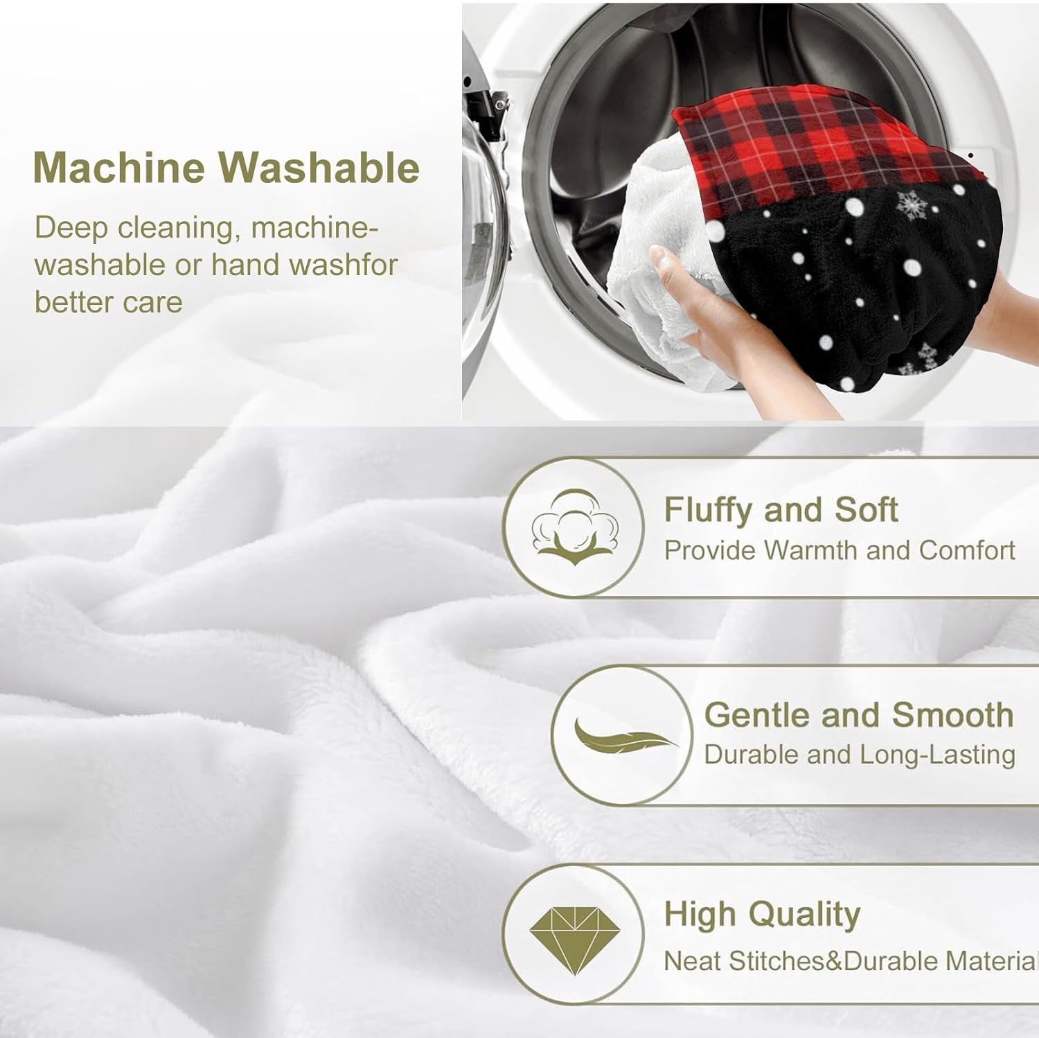 Santa Claus Christmas Blanket, Cozy Flannel Blankets Party, Sofa, Bed, Living Room, 40" x 50"