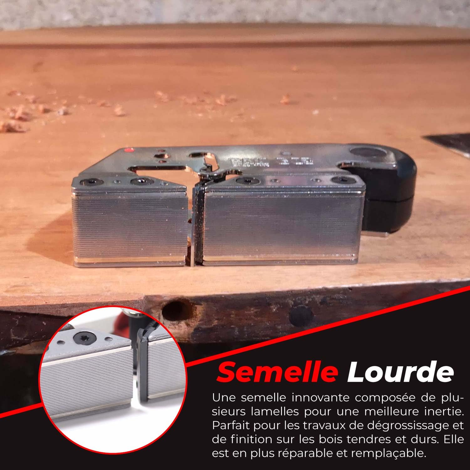 RALI G03 EVOLUTION N Rabot guillaume à une main pour Menuiserie bois. Rabot à main sans affûtage et Réglages ultra-faciles | pour des feuillures de précision