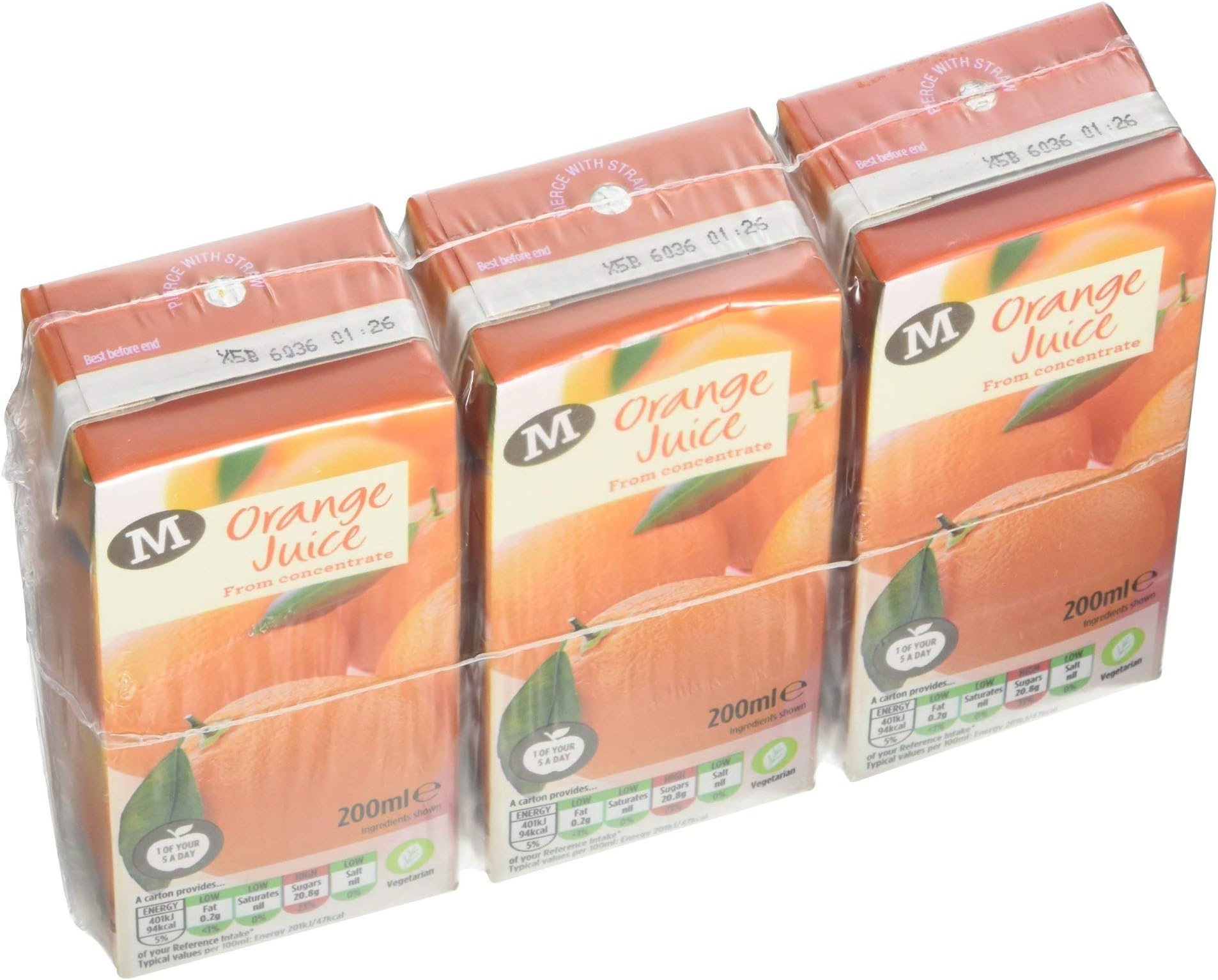 Morrisons Orange Juice 3 X 200ml