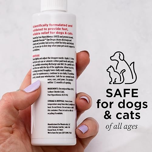 Miniatura 2 de Wondercide Rescue - Gotas para los ojos y lavado para mascotas - Alivio para perros y gatos de alergias, picazón en los ojos irritados, secreción -